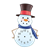 Snowman Clock Color PNG