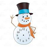 Snowman Clock