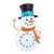 Snowman Clock Color PNG