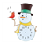 Snowman Clock Color PDF