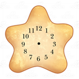Brown Starfish Clock