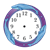 Whale Clock Color PNG