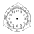Dolphin Clock Line PNG