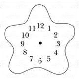 Blue Starfish Clock