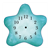 Blue Starfish Clock Color PDF