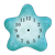 Blue Starfish Clock Color PNG