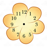 Orange Flower Clock