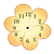 Orange Flower Clock Color PNG