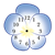 Violet Flower Clock Color PNG