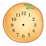 Orange Fruit Clock