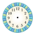 Striped Clock Color PNG