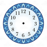 Blue Flower Clock