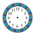 Striped Clock Color PNG