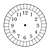 Striped Clock Line PNG