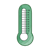Green Bulb Thermometer Color PNG