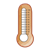 Orange Bulb Thermometer Color PNG