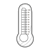 Orange Bulb Thermometer Line PNG