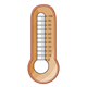 Orange Bulb Thermometer empty