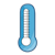 Blue Bulb Thermometer Color PNG
