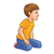 Boy Sitting on Knees Color PDF