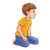 Boy Sitting on Knees Color PNG