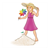 Girl Holding a Pinwheel Color PDF