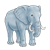 Gray Elephant Color PNG