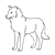 Gray Wolf Line PNG