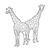 Two Adult Giraffes Line PDF