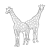 Two Adult Giraffes Line PNG