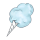 Blue Cotton Candy on a cone