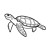 Green Sea Turtle Line PNG