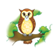 Owl sitting in a tree