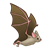 Gray Bat Color PNG