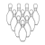 Bowling Pins Line PNG