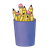 Purple Pencil Cup Color PNG