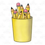 Yellow Pencil Cup
