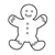 Gingerbread Man Line PDF
