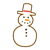 Snowman Cookie Color PNG