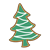 Christmas Tree Cookie Color PNG