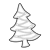 Christmas Tree Cookie Line PNG