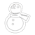 Snowman Cookie Line PNG