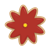Poinsettia Cookie Color PNG