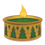 Green Christmas Candle Color PNG