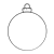 Round Red Ornament Line PNG