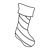 Striped Stocking Line PNG