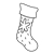 Blue Stocking Line PNG