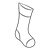 Green Stocking Line PNG