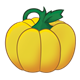Yellow Pumpkin with stem