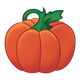 Red Pumpkin with stem